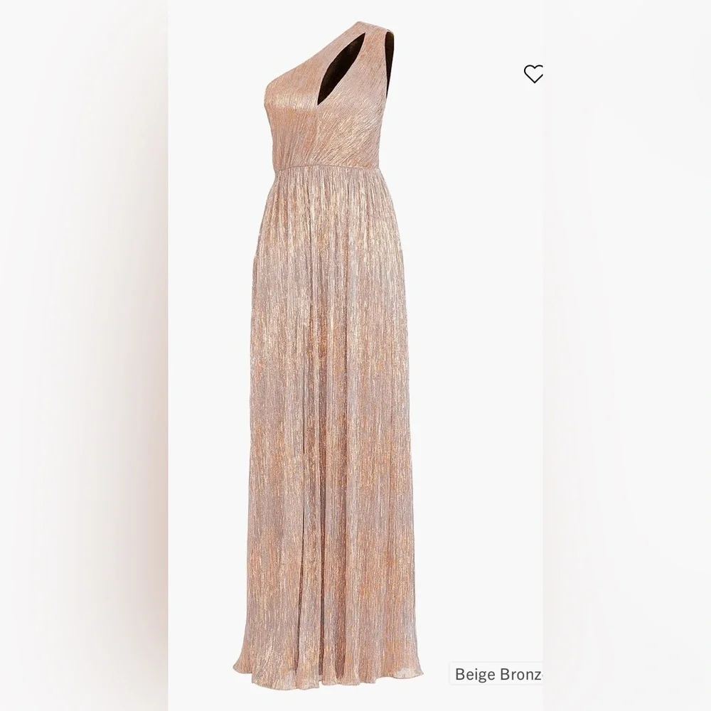NWT $248 Dress The Population Kienna Metallic One-Shoulder Gown XS READ - Picture 4 of 13